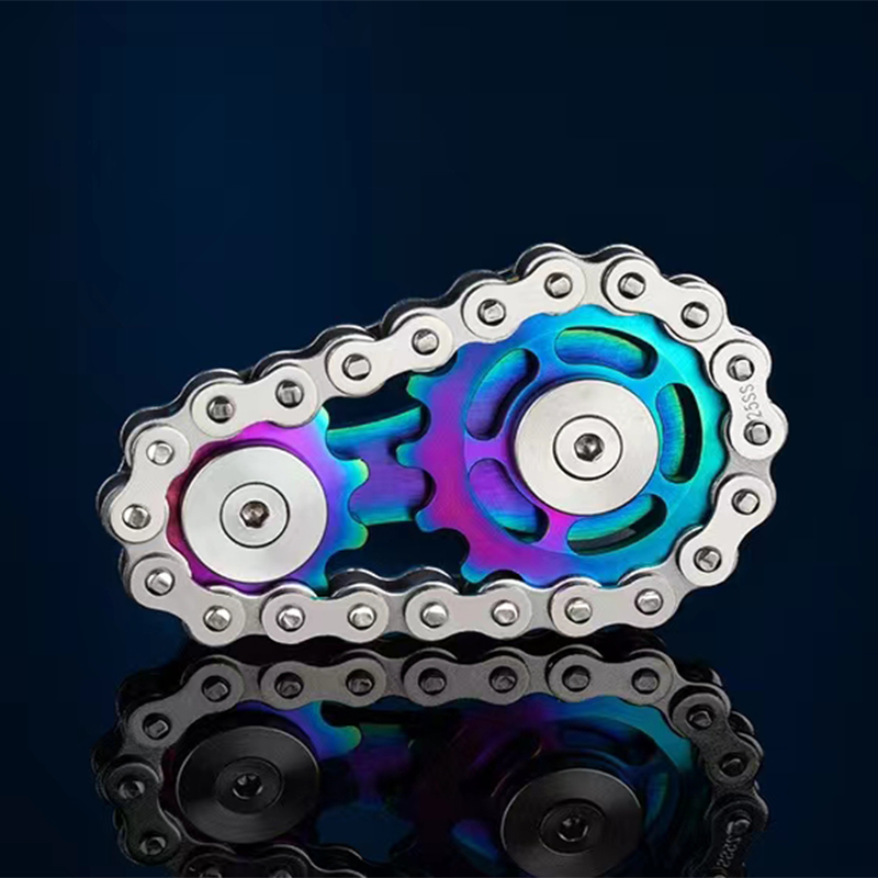 Fidget Spinner Bearing - Metalowy ręczny Spinner łańcuchowy metalowy Fidget