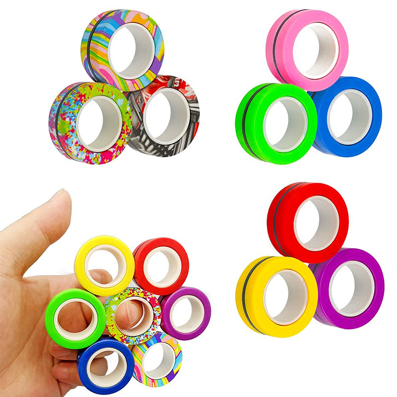 Fidget Spinner Bearing - 3 SZT. Magnetyczne Pierścienie na Opuszki