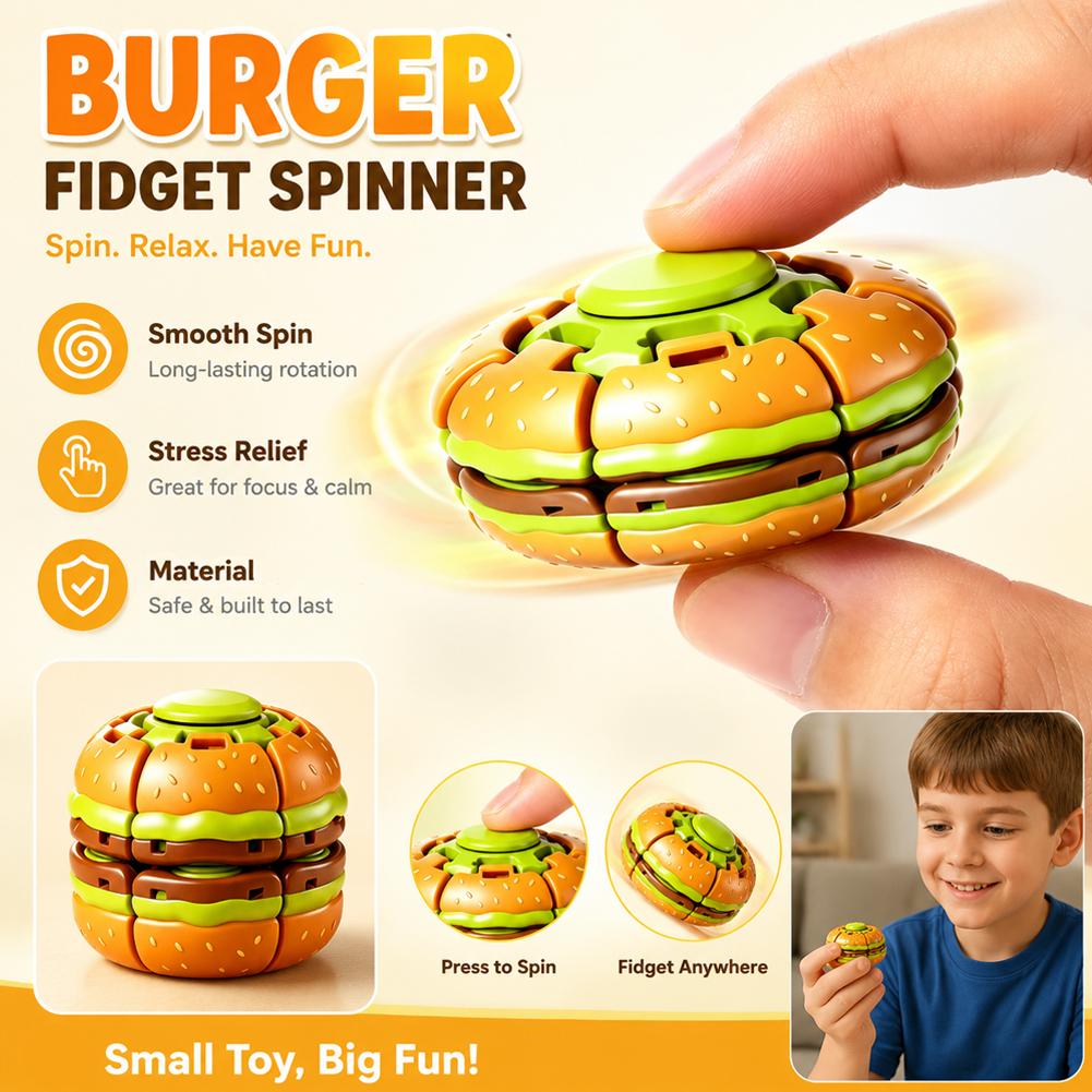 Fidget Spinner Bearing - Humburger Fidget Spinner Zabawka Obrotowa Piłka